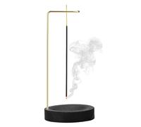 2 en 1 Porte Encens Bruleur Encens Porte Encens Baton Wooden Incense Holder Brûleur D'encens Inversé avec Bobine à Cône,pour Décor de Bureau à Domicile Yoga Méditation (Noir)