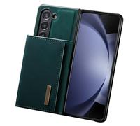 2 en 1 Portefeuille pour Samsung Galaxy Z Fold 6, Couverture de téléphone en Cuir rétro détachable détachable avec Porte-espèces de Carte de crédit à Bourse Trifold, Noir