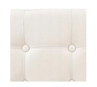 2 En 1 Pouf Pliant Double Et Coffre De Rangement Beige Aspect Lin 76 X H 38 Cm Beige