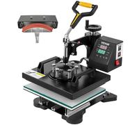 2 en 1 Presse à Chaud - VEVOR - 25x30 cm Presse à Textile - 1500W Machine de Sublimation Impression