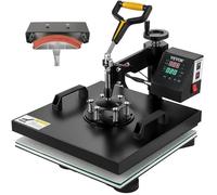 VEVOR 2 en 1 Presse à Chaud Machine de Sublimation Textile 38x38 cm Machine d'impression 1200 W Presse à Chaleur Polyvalente Contrôle Numérique Transfert Efficace Imprimante pour T-Shirt Sac Chapeau