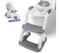 2 En 1 Reducteur Toilette Enfant,10 Niveau Hauteur Réglage,Conception Pliable,Rehausseur Toilette Enfant,Adaptateur Toilette Enfant,Adaptateur Wc Enfant Pour Toilettes Variables