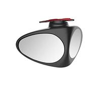 2 en 1 Rétroviseur Réglable Vue Roue Avant Voiture Miroir Convexe Et Angle Mort Miroir Grand Angle Miroir 360 Rotation Rétroviseur Extérieur Retroviseur Complet (Taille : Black-Left)
