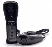 2 en 1 Télécommande sans Fil de la Manette de Jeu Nunchuk Gamepad pour Nintendo Wii / Wii U - Noir G