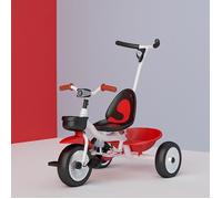 2 en 1 Tricycle evolutif enfant Vélo bébé 3 Roues avec Pédale Poussette Evolutif Pour Enfants Rouge&Blanc