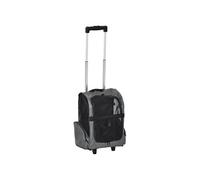 PawHut Sac de transport 2-en-1 trolley / sac à dos à roulettes pour chien et chat gris