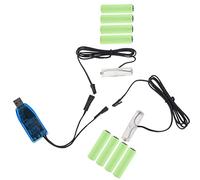 2-en-1 Type C USB 1V-24V Tension Réglable Batterie LR6 / AM3 / AA