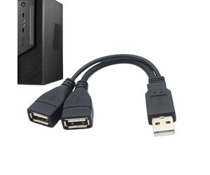 2 en 1 USB Splitter - Y Cable USB Port Splitter, USB Female to USB Male | Haute vitesse USB Splitter for Keyboard, Printer, Ordinateur portable, Polyvalent Charging and Data Cable, Car Accessory