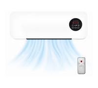 2 en 1 Ventilateur Mural Avec Télécommande, Chauffage et Ventilateur ,Sans Unité Extérieure pour bureau,dortoir,étudiant