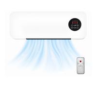 2 en 1 Ventilateur Mural Avec Télécommande,Polyvalent Ventilateur Portables,Sans Unité Extérieure pour bureau,dortoir,étudiant(A1)