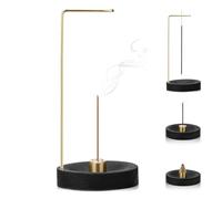 2 en 1Brule Encens,Brûleur d'encens Inversé pour Bureau à Domicile,Porte Encens Baton,Convient pour Le Zen, Le Yoga, la méditation, la décoration du Bureau à Domicile (Noir)