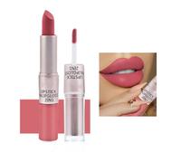 2 en1 Rouge à Lèvres Liquide Mat Tenue Waterproof Liquid Lipstick Matte Pour Les Lèvres Longue Durée Pour Femmes Filles (008)