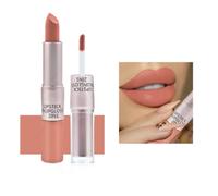 2 en1 Rouge à Lèvres Liquide Mat Tenue Waterproof Liquid Lipstick Matte Pour Les Lèvres Longue Durée Pour Femmes Filles (056Pink)