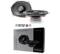 2 Enceintes Compatible avec Focal ICU570 coaxiales 2 Voies ovales 5 x 7 13 x 18 cm 130 x 180 mm 60 Watts rms 120 Watts Max 4 ohm, la Paire + 5 Stickers Cadeau
