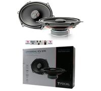 2 enceintes FOCAL ICU570 coaxiales 2 voies ovales 5 x 7"" 13x18 cm 60 watts rms 120 watts max 4 ohm, la paire + 5 stickers cadeau