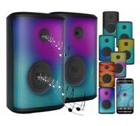2 enceintes lumineuses RVB-IC étanches avec bluetooth PMA-800.k Auvisio