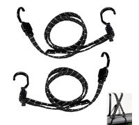 2 Endeur en Caoutchouc avec Crochets en Spirale,Crochet Tendeur Elastique Courts, Tendeurs de Bâche avec Double Crochets, Tendeurs Universels avec Attaches pour Le Camping, Les Bagages