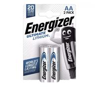 2 Piles Lithium AA / LR6 Energizer Ultimate Lithium