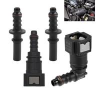 2 Ensemble 7.89mm à 8mm Voiture Carburant Tuyau Rapide Libération Connecteur, Adaptateur de Ligne de Carburant Voiture, Coupleur de Tuyau d’Essence, Raccord Rapide Gasoil, (90 Degrés et Droit)