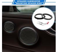 2 Ensemble Bague D'Espacement Pour Haut-Parleur Tweeter Pour Ford pour Mustang 2015-2018 Étanche Pour 6,5'' Abs Noir Avant Arrière