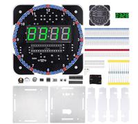 2. Ensemble D'assemblage De L'horloge LED À 4 Chiffres Avec Une Mémoire Mémoire Contrôle Lumineux Et Une Enceinte Batterie Pour Les Projets Scientifiques Et L'horloge Contrôle La À La