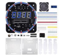 2. Ensemble D'assemblage De L'horloge LED À 4 Chiffres Avec Une Mémoire Mémoire Contrôle Lumineux Et Une Enceinte Batterie Pour Les Projets Scientifiques Et L'horloge Contrôle La À La