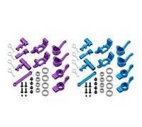 2 Ensemble Fusée Porte-Moyeu Économiseur De Servo Pièces De Mise À Niveau Pour Rc Hsp 1/10 Redcat Volcan Epx, Bleu Et Violet