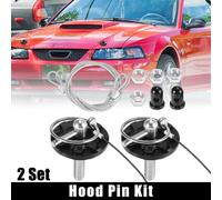 2 Ensemble Universel Voiture Capot Broche Trousse Capot Broche Serrure Loquet Ensemble Noir