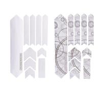 2 Ensemble Ztto Cadre De Vélo Protecteur Autocollants Résistant Aux Rayures Autocollant Kit Vélo Garde Cadre Couverture Engrenage Et Blanc