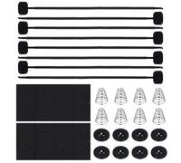 2 Ensembles 40pcs Kit de Montage de Ventilateur de Voiture, Kit de Montage de Refroidisseur de Transmission Attache Ventilateur Radiateur Accessoires pour Voiture