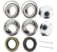 2 ensembles adaptés pour les roulements de moyeu de roue de remorque, L44643/L44610, 1.000" ID, 1.980" OD, 0.580" Largeur, joint OD 1.980" 12192TB, protection anti-poussière et étai.