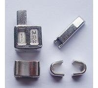 2 ensembles Argent # 8 Boîte de tête de fermeture Éclair en métal curseurs de fermeture Éclair de fixation pour kit de réparation de fermeture Éclair (# 8)
