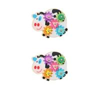 2 Ensembles 'association en Bois Forme Vache pour Tout-petits et Garçon | Aide Pédagogique, Association de Formes et Pensée Créative, pour Mains Petites, Maison et Interaction Parent-garçon Fille