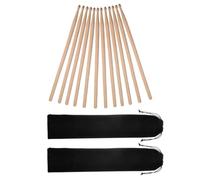 2 Ensembles Baguettes de Batterie 5a avec Embout en Foncé | Lot de 2, Pochette en Velours Incluse, pour Batterie Acoustique, Cymbales et Répétitions