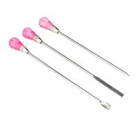 2 Ensembles Barre D’agitation pour Nail Art en Métal, Lot de | Salon et Cristal, Tracé de Lignes et Motifs, Matériel Robuste Couleur Aléatoire