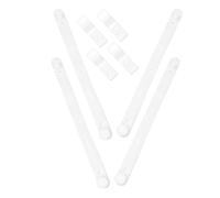 2 Ensembles blanc, Rail de Porte Rabattable Dissimulé Plastique Guide | Évite les Blocages, Pose Facile, Mouvement Fluide, Installation Cachée, Adapté aux Placards et Meubles de Bureau