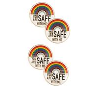 2 ensembles Broche En Émail Avec Lettres Arc-En-Ciel Accessoires De Fierté Épingles De Mode Épingles À Revers Badges De Fierté Épingles Pour Vêtements Pour 2 pièces * 2