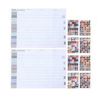 2 Ensembles Calendrier Mural 2025 en Papier, Planning Annuel Minimaliste à | 12 Mois de Début D'année à Décembre, Suivi des Rendez-échéances, École nseignants et Familles