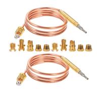 2 Ensembles Capteur Thermocouple 23,6 Pouces en Cuivre | Remplacement Rapide, Intégration, pour Techniciens Chauffage et Opérateurs, Usage Maison ou Camping