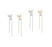2 Ensembles Charms De Zircon Forme De Nœud Vintage Pour Art Ongles Accessoires Diy Élégants Pour Fêtes Et Mariages 2 Pièces * 2