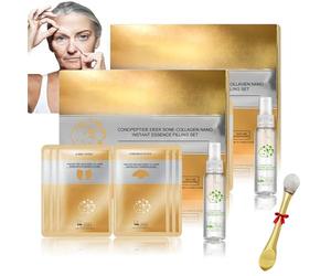 2 ensembles Coffret D'Essences De CollagèNe Pour La Peau InstantanéE,Kit D'Essence De CollagèNe Peptidique En Spirale, AttéNue Les Rides Et Les Ridules,Hydratation Longue DuréE Et Raffermissement