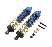 2 ensembles d’amortisseurs RC à huile réglables en alliage d’aluminium pour voiture RC 1/10, ensemble de suspensions à ressort de 105 mm avec réglage de la précharge et huile (Bleu foncé)