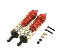 2 ensembles d’amortisseurs RC à huile réglables en alliage d’aluminium pour voiture RC 1/10, ensemble de ressorts d’amortissement de 105 mm avec réglage de la précharge et huile (Rouge)