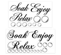 2 Ensembles D'Autocollants Muraux À Bulles, Lettres Anglaises Noires, Personnalité Créative, Autocollants Muraux D'Art Bricolage Intéressants, Décoration Domestique.