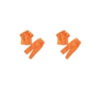 2 ensembles de 2 uniformes de prison 1/6 à manches courtes et pantalon pour figurines de 30,5 cm