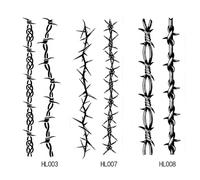 2 Ensembles De 6 Autocollants De Tatouage De Brassard À Base De Plantes, Autocollants De Tatouage Semi-Permanent Haut De Gamme Imperméables Et Résistants À La Sueur