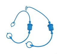 2 ensembles de bouchons hydrauliques à dégagement rapide 1/2" pour Iso-a 7241 et Iso 5675 en PVC robuste avec connecteur mâle et femelle en noir jaune bleu pour applications industrielles (bleu)