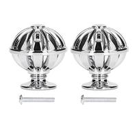 2 ensembles de boutons d'armoire, cage à oiseaux, bouton de tiroir de placard creux, bouton de garde-robe en alliage de Zinc pour la décoration de la maison (366 Cage à oiseaux-Chrome brillant)