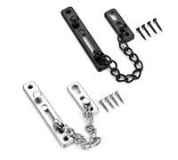 2 Ensembles De Chaînes De Verrouillage De Porte, Chaînes De Verrouillage De Porte En Acier Inoxydable, Chaînes De Verrouillage De Porte De Sécurité, Outils Ménagers, Adaptés Aux Portes, Etc.