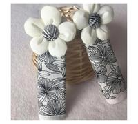 2 ensembles de couvercles poignée épais à fleurs, gants bouton porte réfrigérateur, couvertures anti-poussière, Double, four, armoire cuisine Housse de Poignée de Réfrigérateur(S-Style 1)
